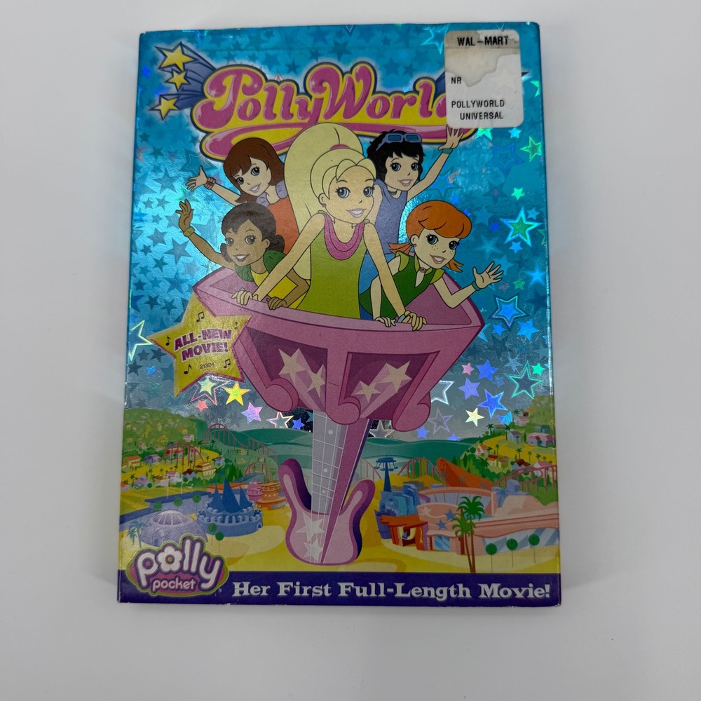 PollyWorld Polly Pocket DVD 2006 Full Length Movie Holographic Cover Mattel